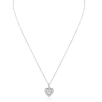 Shimmering Stars Diamond Heart Necklace
