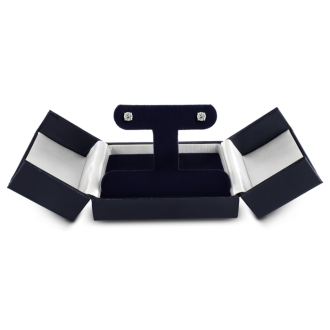 1/2ct Diamond Stud Earrings in 14k White Gold with FREE Matching Diamond Pendant!