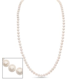 36 inch 10mm AA Pearl Necklace With 14K Yellow Gold Clasp