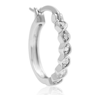 Twisted Diamond Hoop Earrings. Cute And Shiny For Daily Wear!