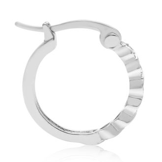 Twisted Diamond Hoop Earrings. Cute And Shiny For Daily Wear!