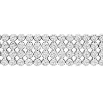 10.60 Carat Important Diamond Bracelet In 14 Karat White Gold