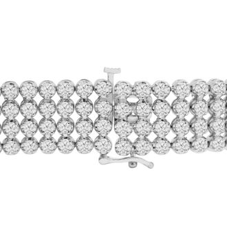 10.60 Carat Important Diamond Bracelet In 14 Karat White Gold