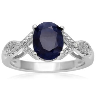 2 1/4ct Sapphire and Diamond Infinity Ring
