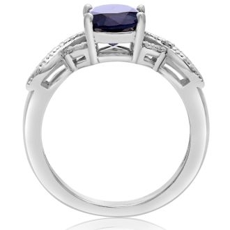 2 1/4ct Sapphire and Diamond Infinity Ring
