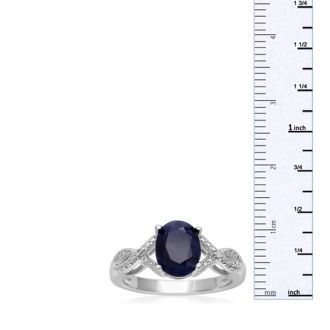 2 1/4ct Sapphire and Diamond Infinity Ring
