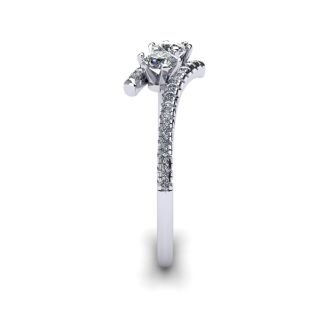 1/2 Carat Two Stone Diamond Ring In 14K White Gold