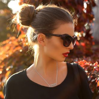 1/2 Carat Diamond Paperclip Necklace, Sterling Silver, 18 Inches