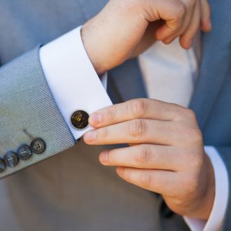 Octavius Marble Timepiece Cufflinks