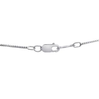 0.12 Carat Diamond XO Heart Necklace In Sterling Silver, 18 Inches