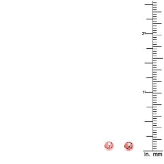 14 Karat Rose Gold Polish Finished 4mm Ball Stud Earrings With Friction Backs 