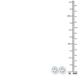 14 Karat White Gold Polish Finished 5mm Ball Stud Earrings With Friction Backs 