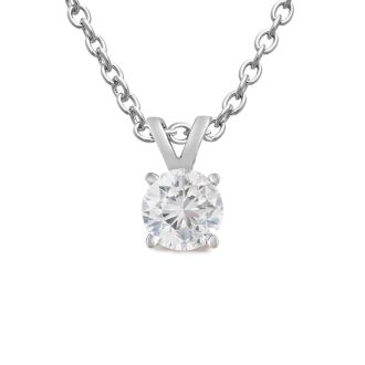 1/4 Carat Diamond Stud Earrings In White Gold With Free Matching Pendant