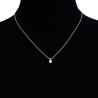 1/4 Carat Diamond Stud Earrings In White Gold With Free Matching Pendant