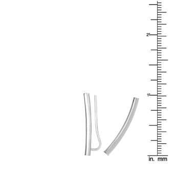 14 Karat White Gold Classic 26x7mm Ear Climbers
