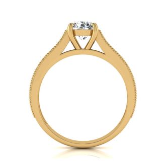 1 1/2 Carat Diamond Engagement Ring With 1 Carat Center Diamond In 14K Yellow Gold