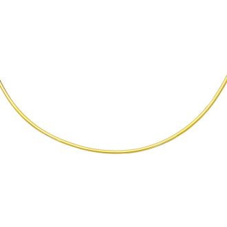 14 Karat Yellow Gold 3.0mm 16 Inch Round Omega Chain Necklace