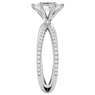 3/4 Carat Marquise Shape Diamond Engagement Ring In 14 Karat White Gold