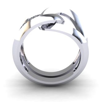 Super Bold And Gorgeous 1/4 Carat Diamond Band In 14K White Gold