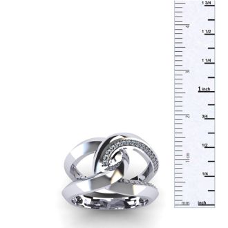 Super Bold And Gorgeous 1/4 Carat Diamond Band In 14K White Gold
