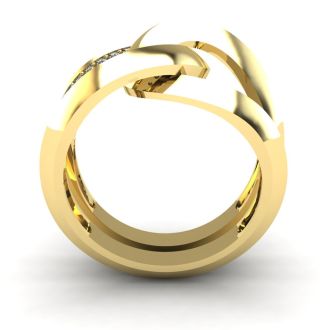 Super Bold And Gorgeous 1/4 Carat Diamond Band In 14K Yellow Gold