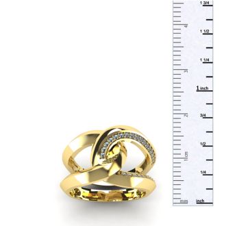 Super Bold And Gorgeous 1/4 Carat Diamond Band In 14K Yellow Gold