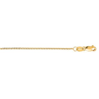 14 Karat Yellow Gold 0.80mm 13 Inch Classic Box Chain Necklace