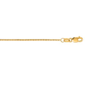 14 Karat Yellow Gold 1.0mm 18 Inch Classic Box Chain Necklace