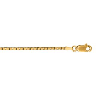 14 Karat Yellow Gold 1.6mm 24 Inch Classic Box Chain Necklace