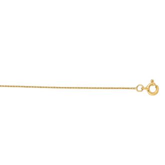 14 Karat Yellow Gold 0.45mm 16 Inch Classic Box Chain Necklace