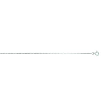 14 Karat White Gold 0.45mm 16 Inch Classic White Box Chain Necklace