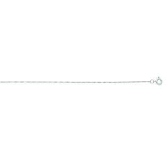 14 Karat White Gold 0.45mm 16 Inch Classic White Box Chain Necklace