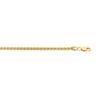14 Karat Yellow Gold 2.8mm 18 Inch Light Weight Wheat Chain Necklace