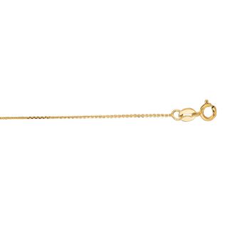 14 Karat Yellow Gold 0.80mm 20 Inch Cable Link Chain Necklace