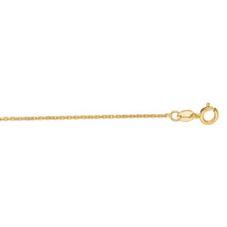 14 Karat Yellow Gold 1.10mm 13 Inch Cable Link Chain Necklace