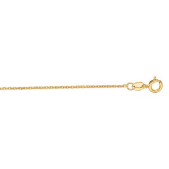 14 Karat Yellow Gold 1.10mm 16 Inch Cable Link Chain Necklace