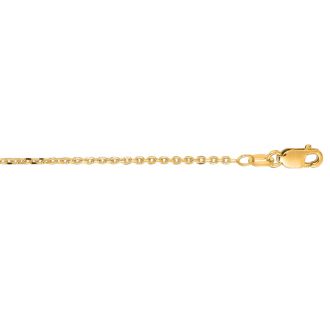 14 Karat Yellow Gold 1.40mm 16 Inch Cable Link Chain Necklace