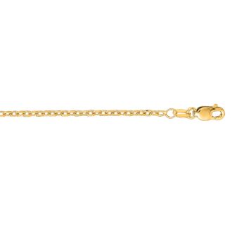 14 Karat Yellow Gold 1.80mm 16 Inch Cable Link Chain Necklace