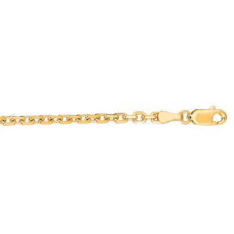 14 Karat Yellow Gold 3.10mm 18 Inch Cable Link Chain Necklace