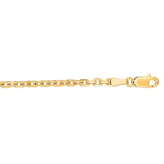 14 Karat Yellow Gold 3.10mm 20 Inch Cable Link Chain Necklace