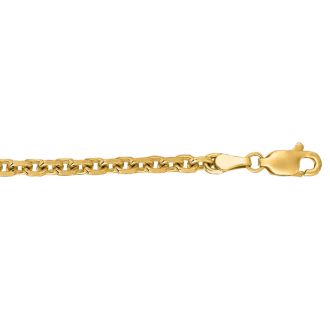 14 Karat Yellow Gold 4.0mm 18 Inch Cable Link Chain Necklace