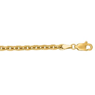 14 Karat Yellow Gold 4.0mm 24 Inch Cable Link Chain Necklace