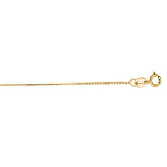 14 Karat Yellow Gold 0.50mm 16 Inch Cable Link Chain Necklace