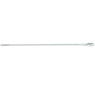 14 Karat White Gold 1.80mm 30 Inch Cable Link Chain Necklace