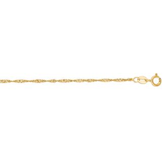 14 Karat Yellow Gold 1.50mm 16 Inch Singapore Chain Necklace
