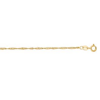 14 Karat Yellow Gold 1.50mm 18 Inch Singapore Chain Necklace