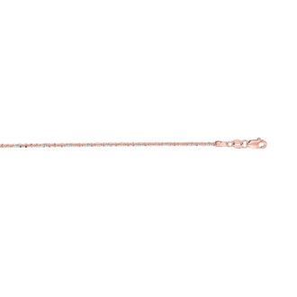 14 Karat Rose Gold 1.5mm 16 Inch Sparkle Chain Necklace