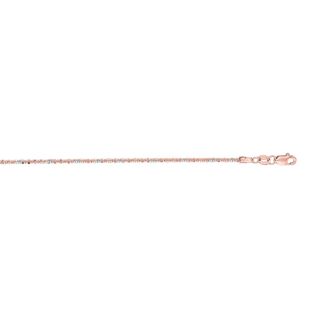 14 Karat Rose Gold 1.5mm 18 Inch Sparkle Chain Necklace