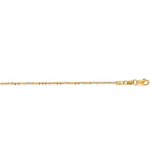 14 Karat Yellow Gold 1.5mm 20 Inch Sparkle Chain Necklace
