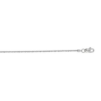 14 Karat White Gold 1.1mm 16 Inch Sparkle Chain Necklace